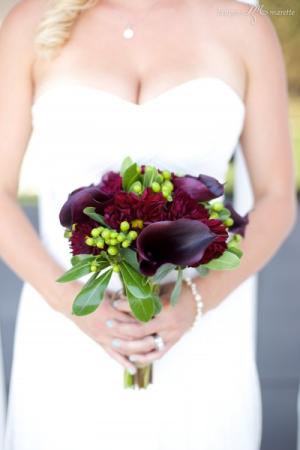 Burgundy Calla Bridal Bouquet