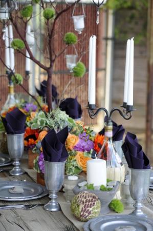 Rustic Wedding Reception Arrangements