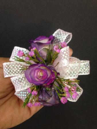 White Ribbon Corsage