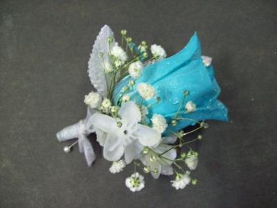 Turquoise Sparkle Boutonniere