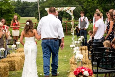 Dad Walking Daughter Down The Aisle
