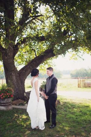 Couple In The Shade Of The Wedding Tree