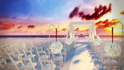 Wedding Ceremony In The Sunset