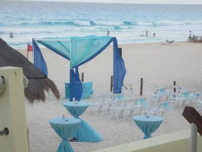 Wedding Ceremony Setup By The Beach