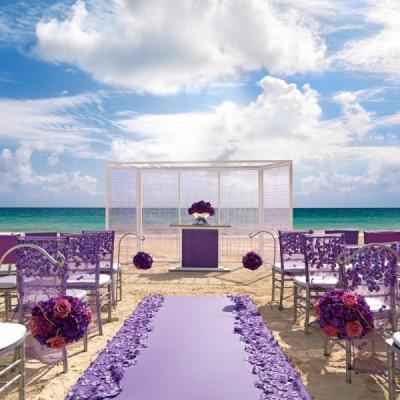 Pretty Purple Wedding Ceremony