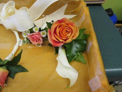 Peach Rose Corsage