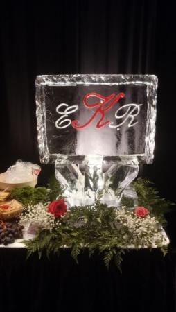 Initials Ice Sculpture