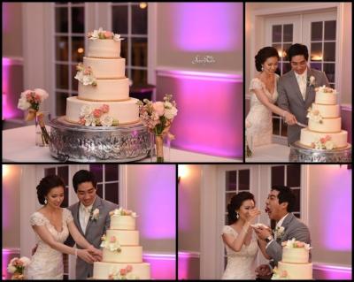 Bride and Groom Cut Cake