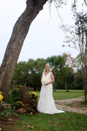 Bride outdoors