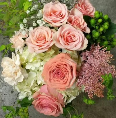 White and Pink Bridal Bouquet