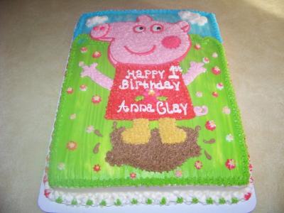 Cute Pig Birthday Cake