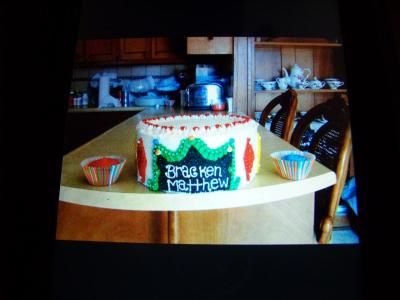 Large Circular Birthday Cake