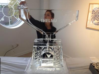 Martini Glass Ice Sculpture