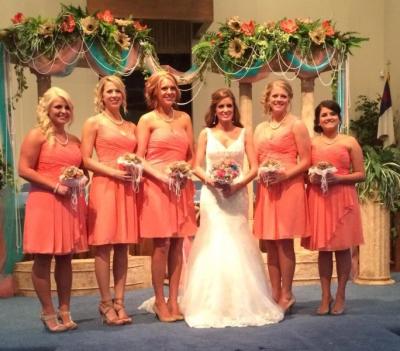 Bridesmaids in Orange