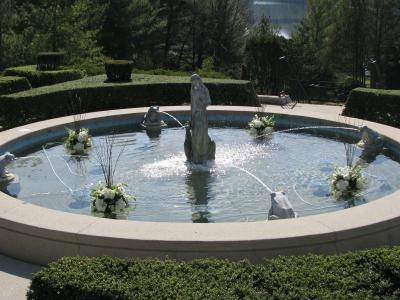 Reception Flowers for A Water Fountain