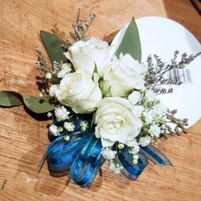 white rose romantic vintage corsage