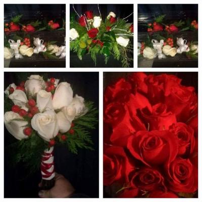 Different Arrangements with a Splash of Red and White