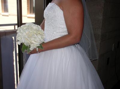 The Bride Holding Her Couture Rose Bouquet