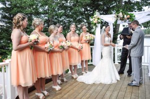 A Pretty-in-Peach Outdoor Ceremony