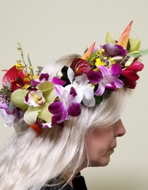 Hawaiian Haku Lei Headdress for Wedding