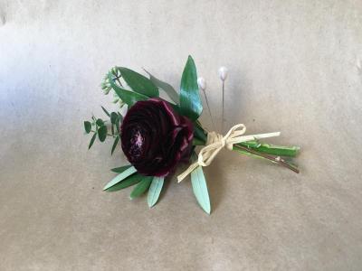 Burgundy Boutonniere