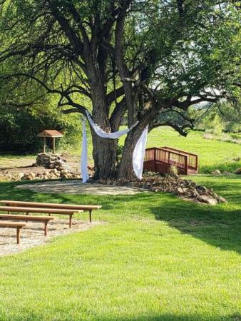 Ranch's Spring Creek Wedding site option in the Woods
