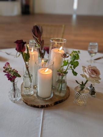 Candle and Budvase Centerpiece
