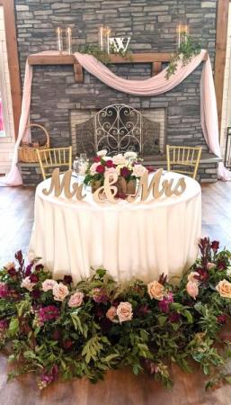 Sweetheart Table and Mantle Decor