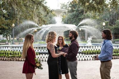 Fountain wedding