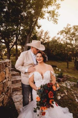Beautiful couple on the hill