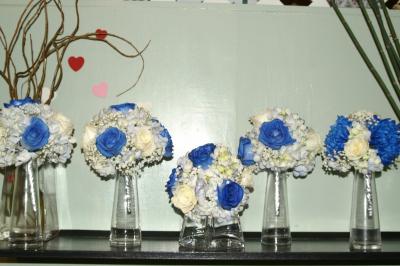 Unique Bridal Bouquet and Bridesmaids Bouquets
