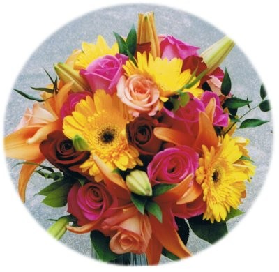 A Pop of Color Bridal Bouquet