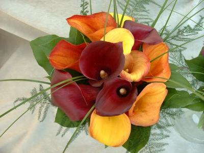 Colorful Calla Lily Wedding Bouquet