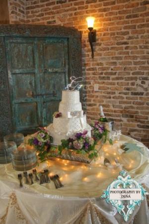 Beautiful 4 Tiered White Wedding Cake
