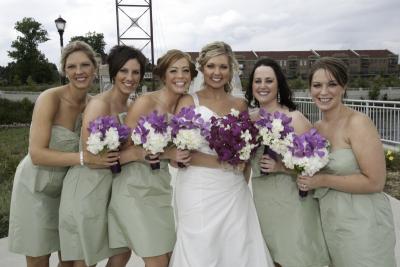 Purple Orchids & Hydrangea Bouquets