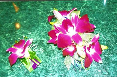Pink Prom Corsage & Boutonniere