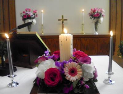 Unity Candle- Alter Flowers