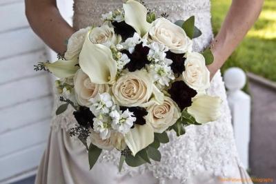Classic Black & White Wedding Bouquet 