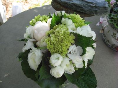 Green & White Wedding Bouquet