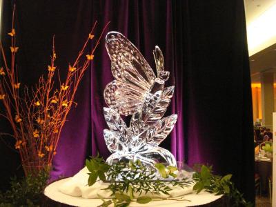 Large Monarch Butterfly Ice Sculpture