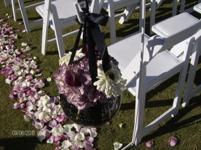 Purple & White Wedding Flowers