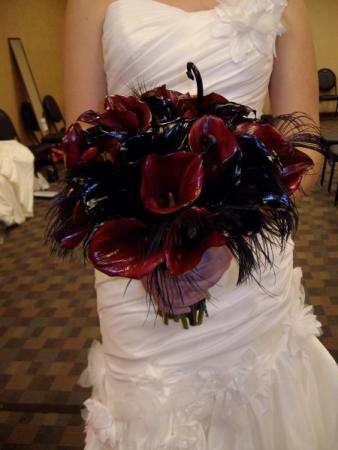 Deep Red Wedding Bouquet