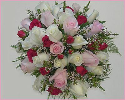Pink & Ivory Wedding Bouquet