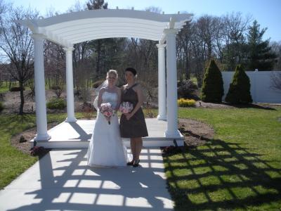 Bride & Bridesmaid By The Villa
