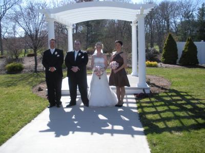 Bride & Groom With Best Man & Maid Of Honor