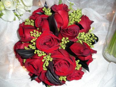 Red Rose Wedding Bouquet