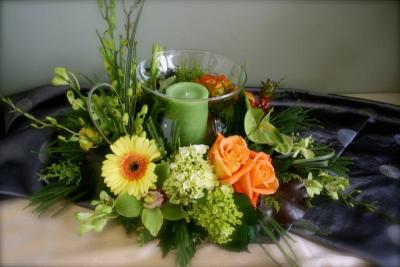 Candle Centerpiece Ring Of Earth Floral