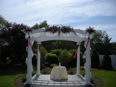 Outside Wedding Ceremony at the Villa