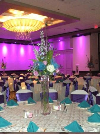 Gorgeous Peacock Inspired Reception Centerpiece