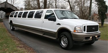 White Ford Excursion